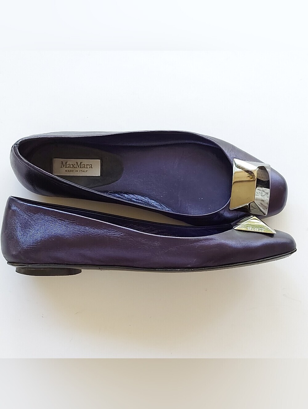 Max Mara Leather Ballet Flats. Made in Italy. Size EU 35. - Picture 14 of 16